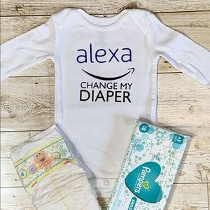 Alexa change my diaper gender neutral onesie